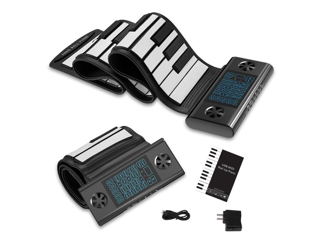 61 Keys Roll Up Piano, Upgraded Hand Roll Portable Piano for Beginner with Bluetooth/MIDI,Environmental Silicone Roll Out Piano Keyboard, Best...