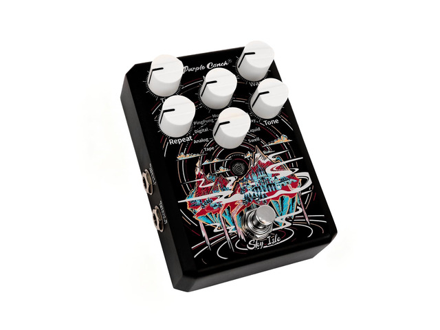 Sky Isle Stereo I/O Delay Pedal for Electric Guitar 9 Studio-Grade Delay Modes Guitar Effects Pedal with Tap Tempo, 201200ms Ambient & Analog...