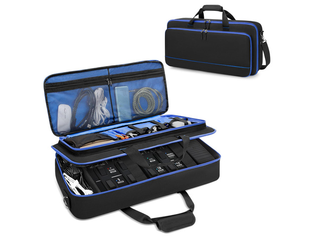 Carrying Bag Fits for Boss ME-80/GT-1000/GX-100/ME-90 Guitar Pedal Separate Compartment, Fixing Strap, Shoulder Strap, Top Handle, for Guitar...