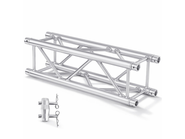 1 Pack Aluminum DJ Light Stands Stage Truss Segment 12' x 12' Straight Square DJ Lighting Stand Trussing Stage with 8 couplers, 500 Pounds Load...