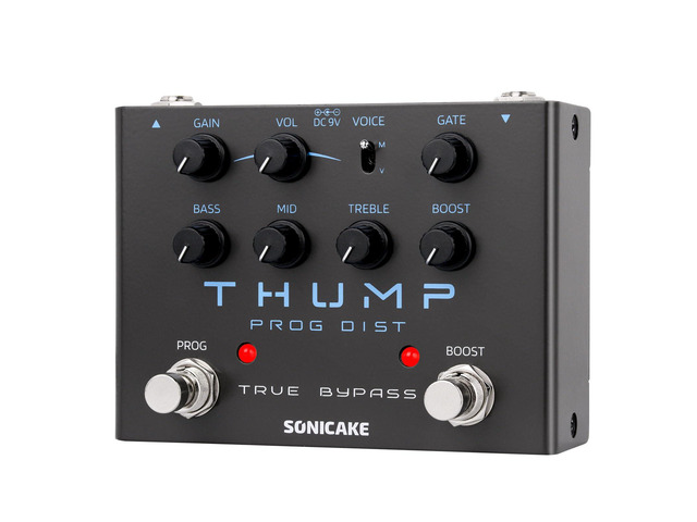 High-Gain Distortion Pedal, Built-in Independent Boost & Noise Gate Guitar Bass Effects Pedal, 2 Legendary Tone Modes, Pure Analog Circuit, True...