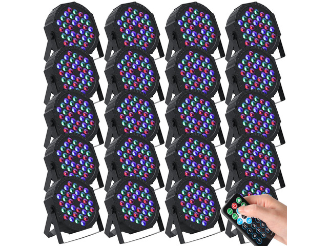 20 Pcs 36 LED Par Lights DJ Stage Light 7 Channel Par Lighting for Stage with Remote Control and DMX Control Sound Activated Uplights Party Lights...