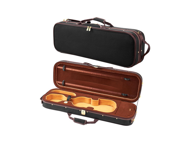 4/4 Full Size Violin Case, Built-in Hygrometer, Lightweight Portable Travel Carrying Bag, with Plush Lining, Shoulder Straps, Anti-Scratch,...