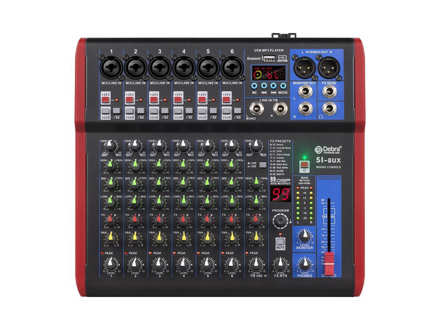 SI Series Professional Portable Recording Mixer Audio with 99 DSP Digital Effects Mic Preamps and USB for DJ Mixer Console Karaoke Home Recording...