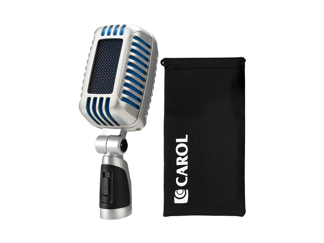 CLM-101 Retro Wired Vocal Microphone, Dynamic Supercardioid - Blue Retro wired microphone with dual capsules for singing, karaoke, and stage....