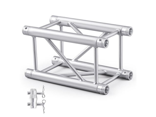 1 Pack Aluminum DJ Light Stands Stage Truss Segment 12' x 12' Straight Square DJ Lighting Stand Trussing Stage with 8 couplers, 500 Pounds Load...