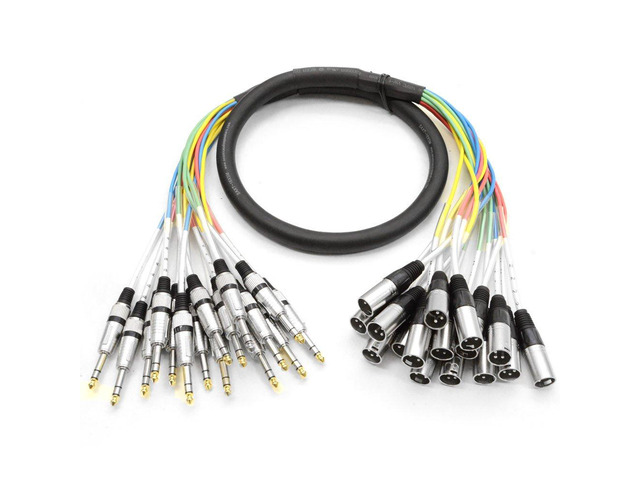 SAXT-16x5M - 16 Channel 5' XLR Male to 1/4' TRS Snake Cable