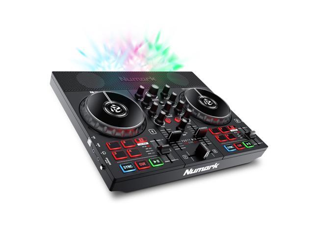 Party Mix Live DJ Controller with Built-in Lights and Speakers 2-Deck, DJ Mixer, Touch-Capacitive Wheels, Integrated Audio Interface, and Serato...