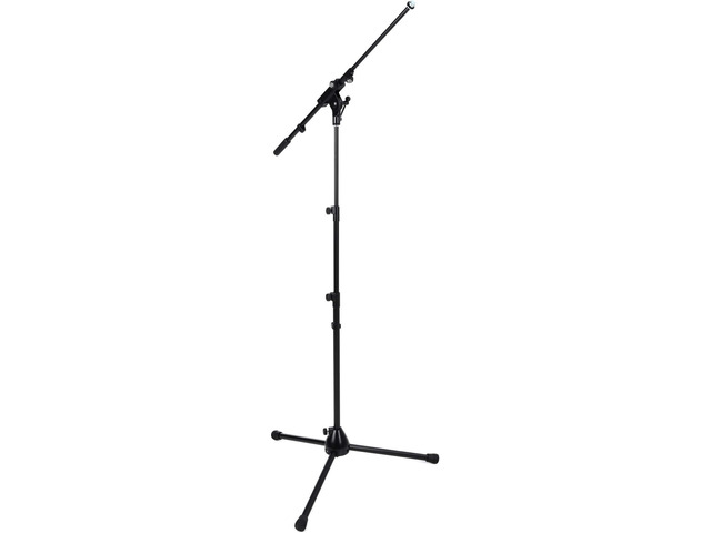 Konig & Meyer 25200.500.55 Microphone Stand With 2 Piece Telescopic Boom Arm Easy Height Adjustment Folding Leg Design Non-Slip Tripod Base ...