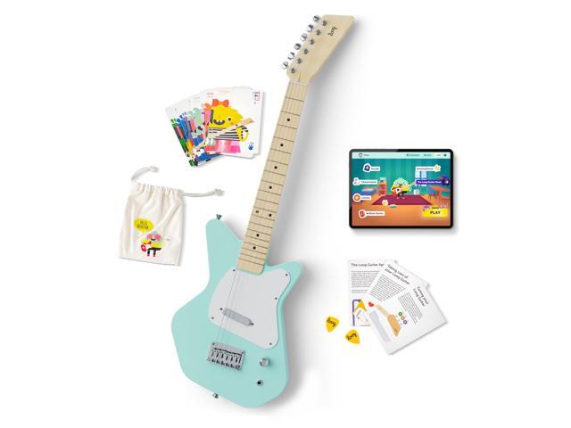 Pro VI Electric kids real guitar for Beginners Ages 9+ Learning app & lessons included (Green)