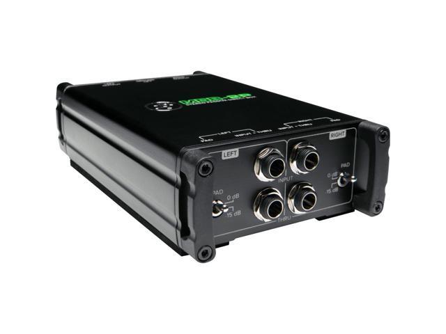 MDB Series, Passive Stereo Direct Box with dual 1/4 High-Impedance Inputs with Thru Outputs, 15db pads, and Dual Low-Impedance XLR Outputs with...