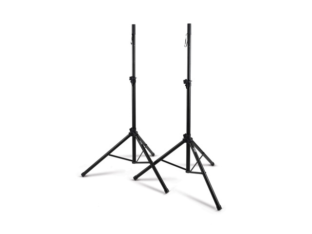 On-Stage SSP7900 All-Aluminum Speaker Stand Pack (Pair of Folding, Portable Stands, Tripod Base, Carry Bag, Height Adjustable, Nonslip Rubber Feet,...