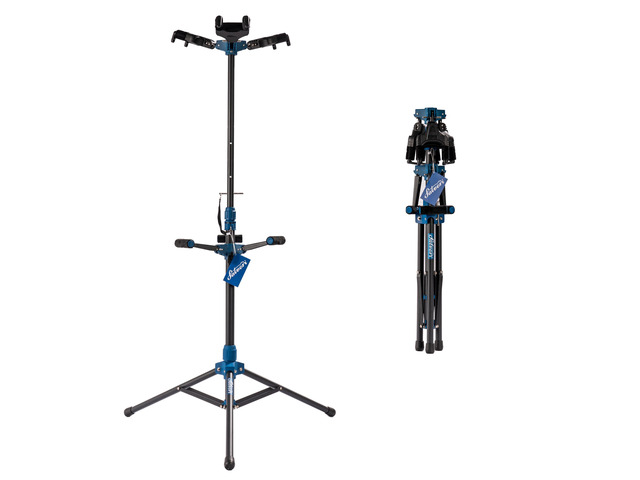 Folding Triple Guitar Stand with Auto-Lock System and Soild Tripod, Triple/Multiple Guitar Stand/Holder/Rack for Single Bass, Acoustic, Electric,...