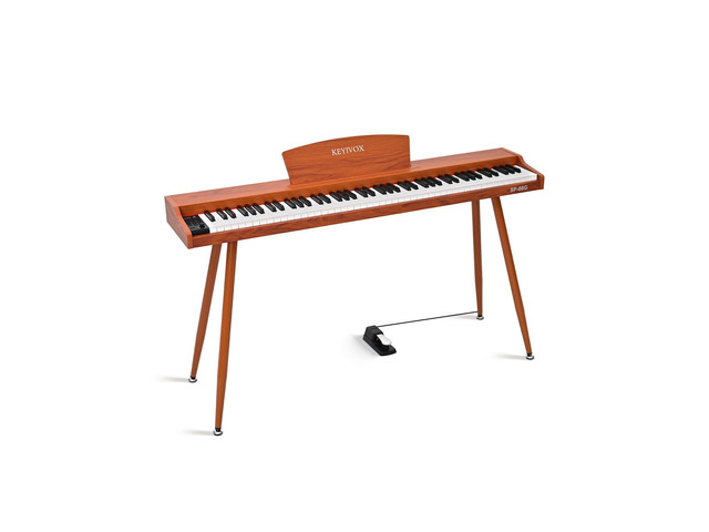 SP88G Digital Piano Keyboard with Stand & Sustain Pedal, 88 key Semi Weighted Electric Piano for Beginners and Adults, 800 Tones, 600 Rhythms, 80...