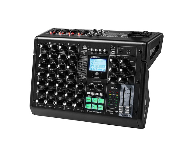 Audio Interface for PC, 6-Channel Audio Mixer Built-In Sound Card Effects, Interface for Recording Music, Compatible with Microphones for Podcast,...