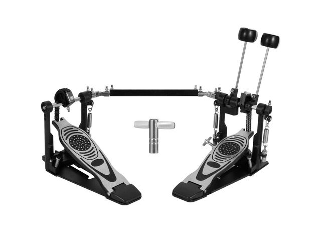 Double Bass Pedal, Double Chain Double Bass Drum Pedals, Double Kick Drum Pedal with Patch Suit for Kick Drum