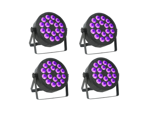 4PCS 180 W Stage Par Lights, RGBW 4-in-1 LED Par Can Light with DMX512 Sound Controlled Uplights, Stage Lights for Parties Wedding Festival Events...