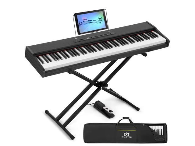 88 Key Piano Keyboard Semi Weighted, Portable Digital Piano MEP-2400 800 Tones, 600 Rhythms, 80 Demo, Height-Adjustable Stand, Carrying Case, USB...