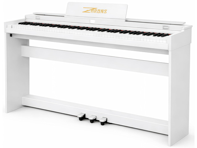 Digital Piano 88 Key Full-Size Weighted Keyboard, Wooden Classic Upright Electric Piano with Headphone Jack, Piano Stand, 3 Pedal, Suitable for...