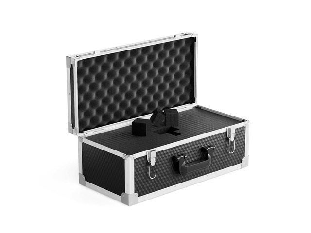 Storage Case with Pre-Diced Foam and Alloy Frame PCSE-XL Aluminum Alloy Frame, Protective Gear Storage, Ergonomic Handle, Wireless Mic Systems,...