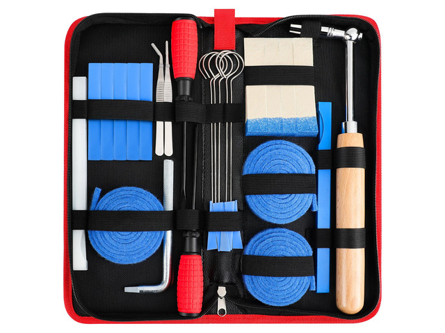 CONCHACIELO Professional Piano Tuning Kit: Universal Piano Tuning Tools Kit Set with Portable Case,Tuning Wrench, Wrench Fastener, Tuning Mute. for...