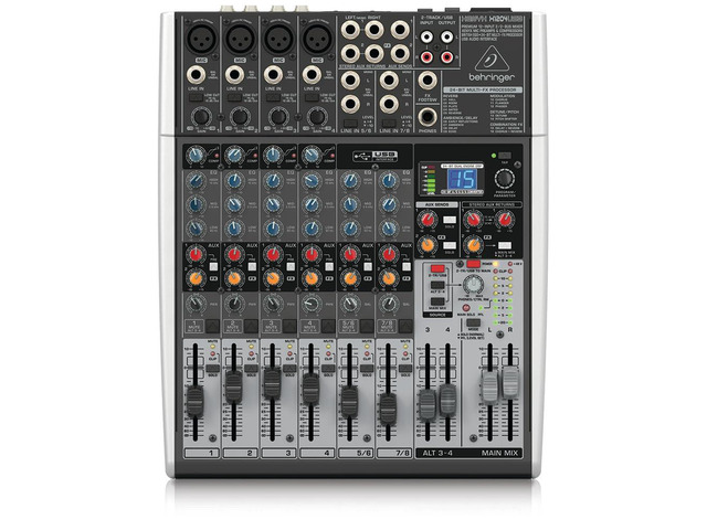 XENYX X1204USB Premium 12-Input 2/2-Bus Mixer with XENYX Mic Preamps and Compressors, British EQ, 24-Bit Multi-FX Processor and USB/Audio Interface