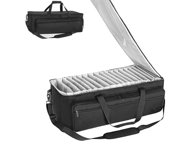 Extra Large Travel Gig Band Cable File Bag With Separate Bags,DJ Cord Organizer Case for Laptop,DJ Gear,Sound Instrument and Musician Accessories...