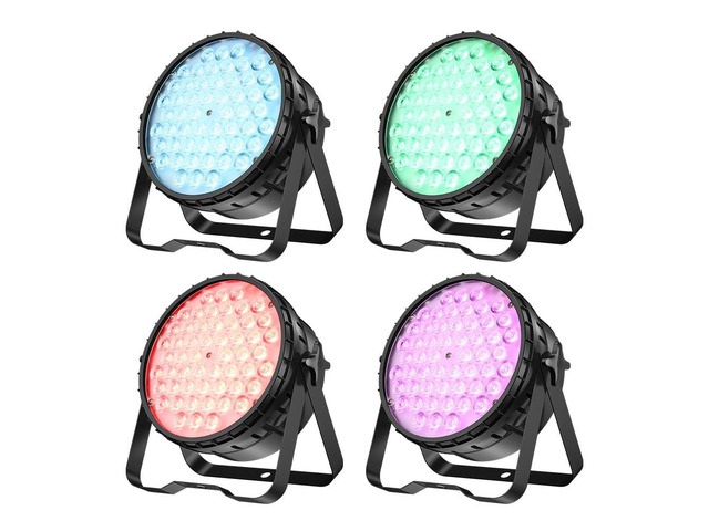 54 * 4W LED Stage Light,4 in 1 RGBW High CRI DJ Par Lights-4 Packs 54 * 4W CRI>90 RGBW LEDs, Auto/Sound/DMX512/Master-Slave, LPC010N PAR Light...