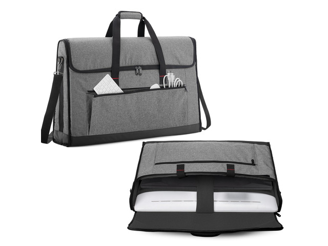 Monitor Carrying Case 24-27 Inch Padded Travel Bag Hold Up to 2 LCD Screens/TVs, Not Compatible with iMac, with Accessories Pocket, Shoulder Strap