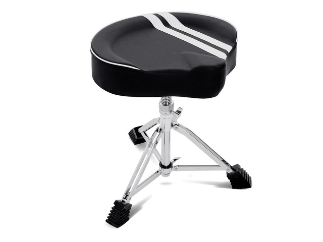 Heavy-Duty Drum Throne - Adjustable Height 17.13-23.62 Inches, Comfortable PU Surface, Extra-Thick Seat, 400 lbs Weight Capacity, Ideal for Adult...
