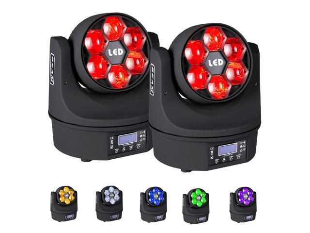 Moving Head Light 6x15W Mini Bee Eye Dj Light RGBW 4in1 LED Stage Lighting Rotate Beam Effect DMX512 Sound Activated for dj bar Parties Wedding Bar...