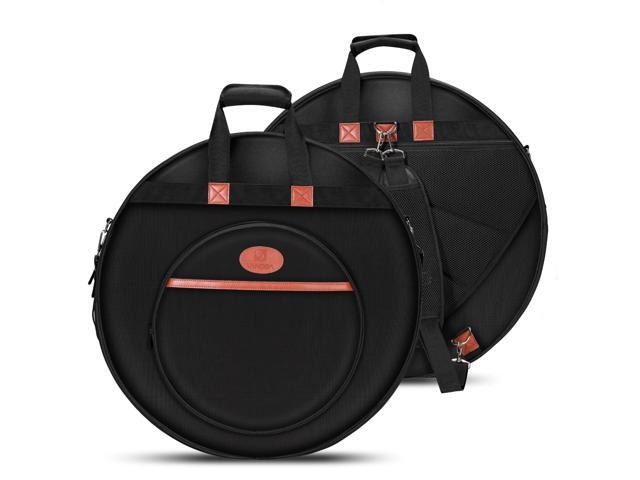 22' Cymbal Bag with Dividers, 10-Pack Cymbal Case 10mm Padded Cymbal Gig Bag Dust-proof and Waterproof Storage with Carry Handle, Shoulder and...