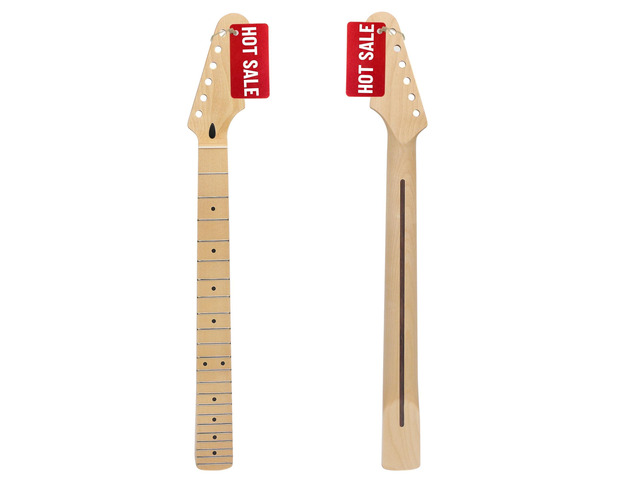 Strat Guitar Neck 22 Fret, 25.5' Canadian Maple Electric Guitar Neck for ST Style Guitar Parts Replacement (For Right Hand)