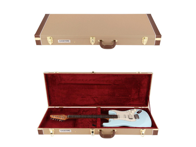 Electric Guitar Standard 39-Inch Hard Case for ST/TL/JAG, V-EG2 Portable Hard-Shell Case With Lock, Super Thick Case Fit for Guitar, Soft Velvet...