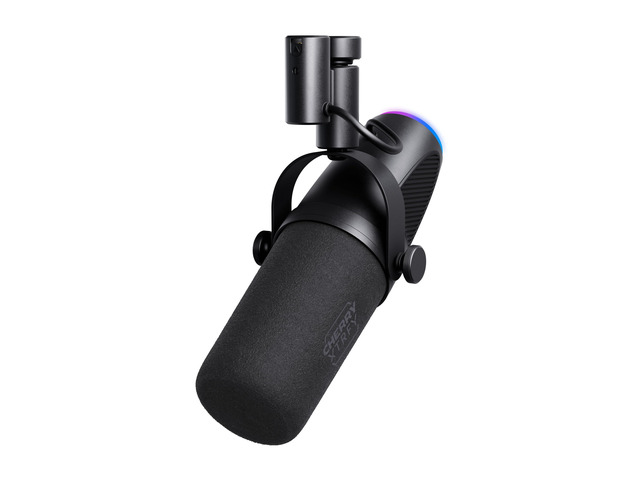 Cherry NGALE X, Professional USB & XLR Microphone for Recordings & Streaming, XLR and USB Plug & Play, Cardioid, Low-Cut Switch for Gaming, Black