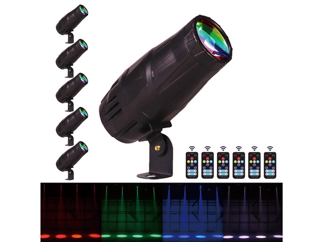 LED Pinspot Light,Stage Spotlight Mini 15W RGBW Disco Ball Spot Lights 4 in 1 Stage Lighting Mirror Ball Light with Remote Control for DJ Disco...