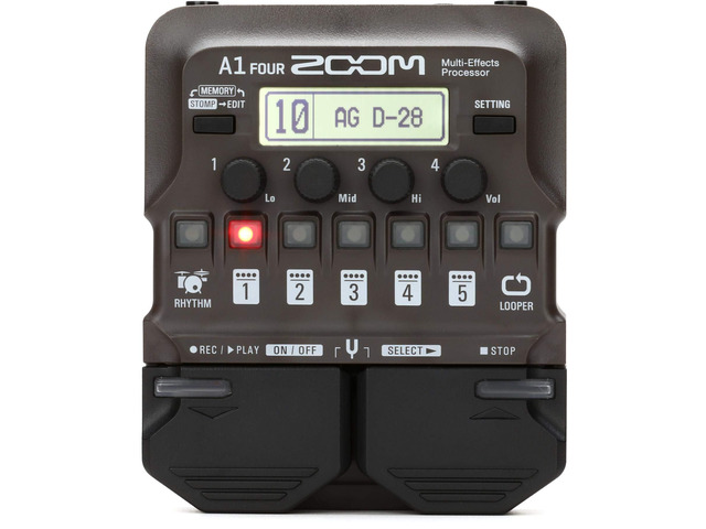 A1 FOUR Acoustic Instrument Multi-Effects Pedal for Guitar, Violin, Saxophone, Trumpet & Upright Bass, with Acoustic Modeling, Looper, Rhythm Section