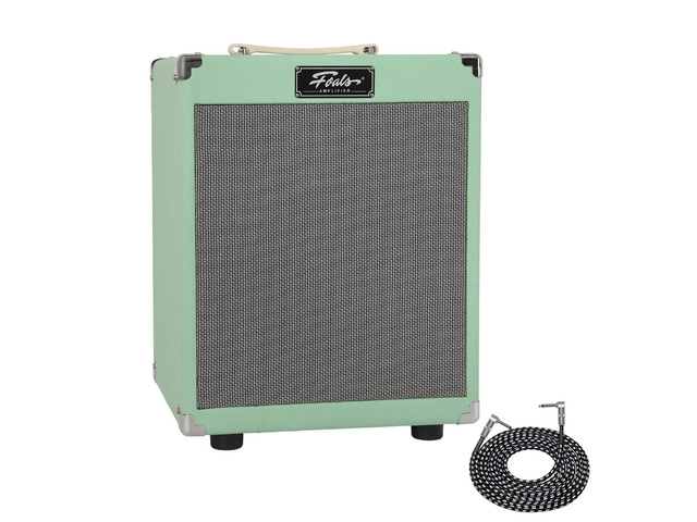 Electric Bass Amp 30W, Dual-Speaker Design (8' Woofer + 3' Tweeter), Bluetooth, 3-Band EQ, Active/Passive Bass Amplifier for Beginners (Green)