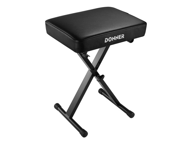 Piano Bench, Adjustable Keyboard Bench Portable Stool Collapsible Chair Foldable Seat X-Style, 2.4 Inch Thickness High-Density Sponge Padded,...