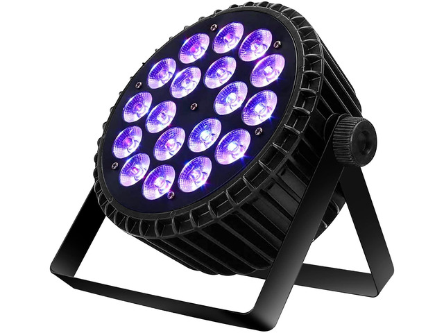 LED Stage Par Lights LED 18X18W DJ Stage Lights 1 Pack RGBWA+UV 6in1, Wash/Strobe Effect, DMX512 Control, Sound Activated, Aluminum Alloy Shell,...