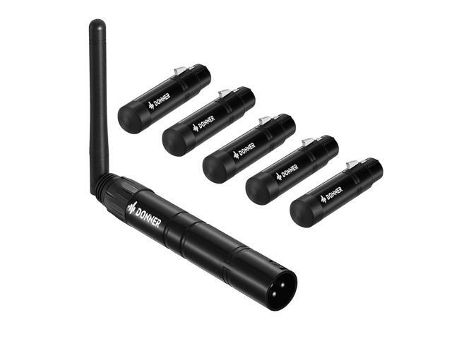 DMX512 Wireless Controller Dfi DJ 2.4G DMX Wireless 5 Receivers Short Version with Light Dome & 1 Transmitter Stage Lighting Control for LED Stage...