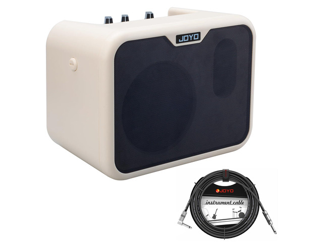 10W Portable Bass Amplifier with 15ft Bass Guitar Cable Mini Bass Practice Amp Battery Powered Combo Bass Amp MA-10B Dual Channel (CMA10B)