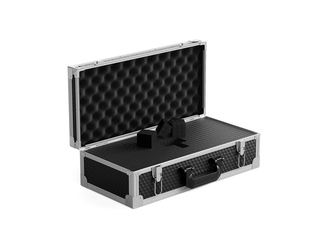 Storage Case with Pre-Diced Foam and Alloy Frame PCSE-L Aluminum Alloy Frame, Protective Gear Storage, Ergonomic Handle, Wireless Mic Systems,...