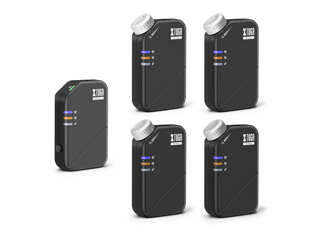 J02S 2.4G Stereo in Ear Monitor System(1 Transmitter & 4 Receivers) Wireless IEM System,Low Latency,10 Hours Operation,164Ft(50m)...