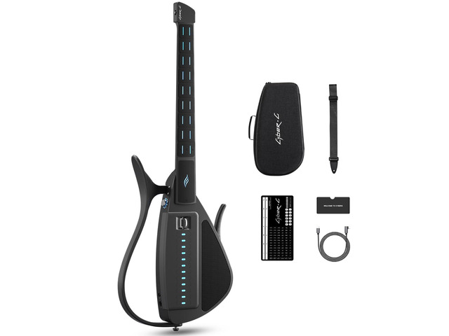 Enya Stringless Smart Guitar with Built-In Speaker & Drum App-Controlled Chords,Hundreds of Instrument Sounds,Portable Foldable Travel...