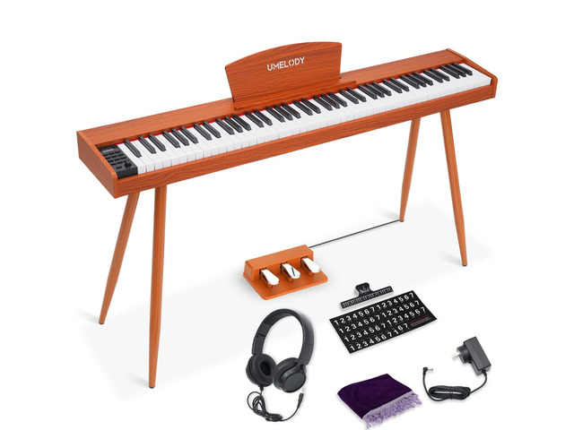 88 Key Digital Piano with Semi-Weighted Keys, Full Size Electric Keyboard for Beginners & Adults, Realistic Touch, Built-in Speakers, Sustain...