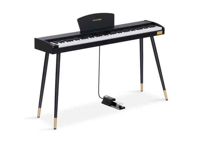 88 Keys Digital Piano, Electric Piano Full-size Semi Weighted Keyboard For Beginners, 128 Tones & Rhythms, MIDI/USB Connectivity, Headphone Jack