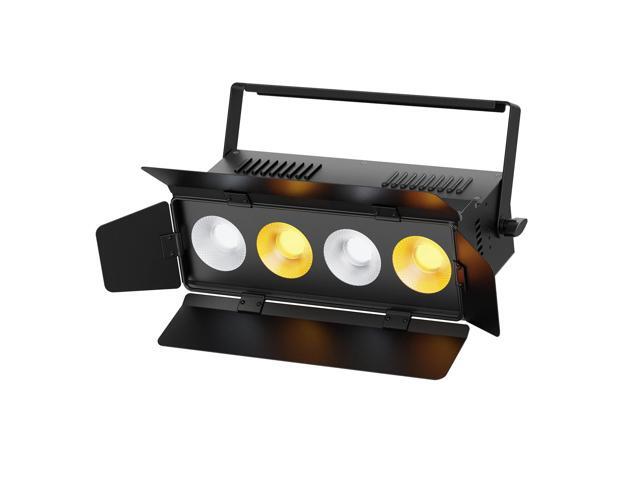 Stage Lights with Barn Doors, 4x50W LED Par Can Lights DMX512 Sound Activated, Cool White and Warm White COB Spotlights Uplights for Events Wedding...