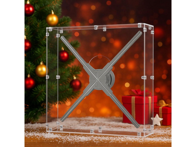 3D Hologram Fan Cover Clear Acrylic Enclosure For 27.5 Inch And Smaller Fans Dustproof Scratch Resistant Easy Install Pre Drilled Holes Hardware...