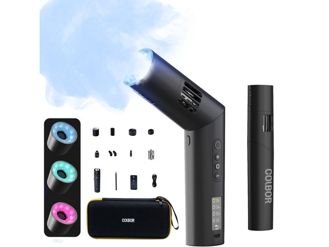 CF5 Mini Fog Machine Portable Smoke Machine 40W Handheld with Remote Control, Small Fogger Haze Maker for Indoor Outdoor...